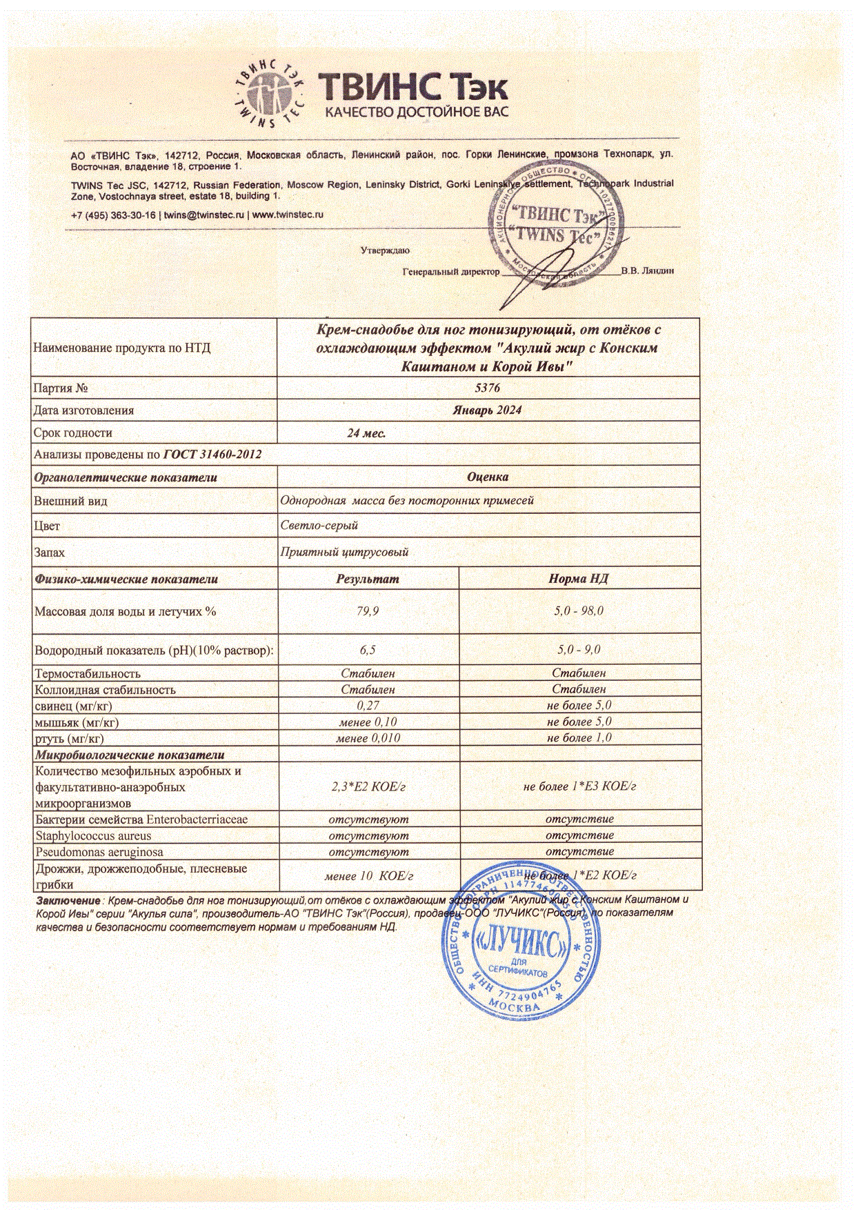 Паспорт №012024